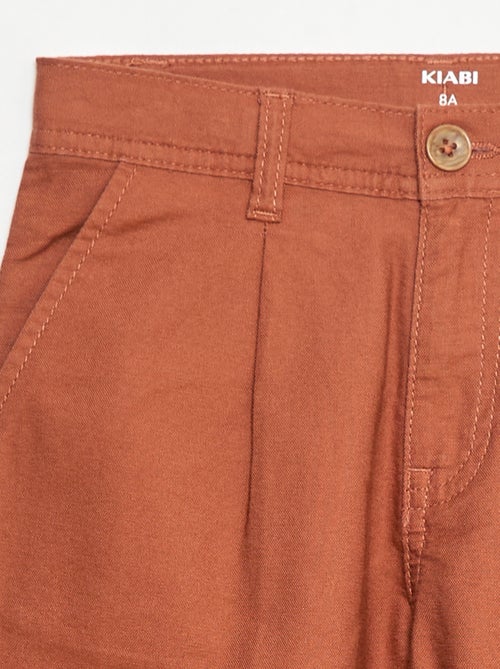 Pantalón ligero efecto lino en oxford - Kiabi