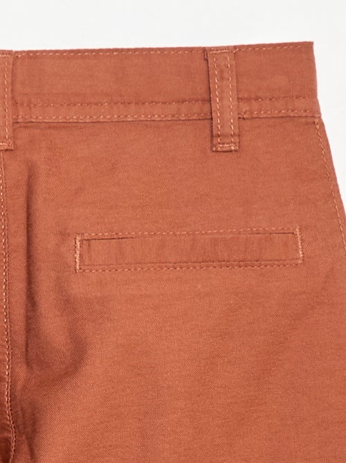 Pantalón ligero efecto lino en oxford - Kiabi