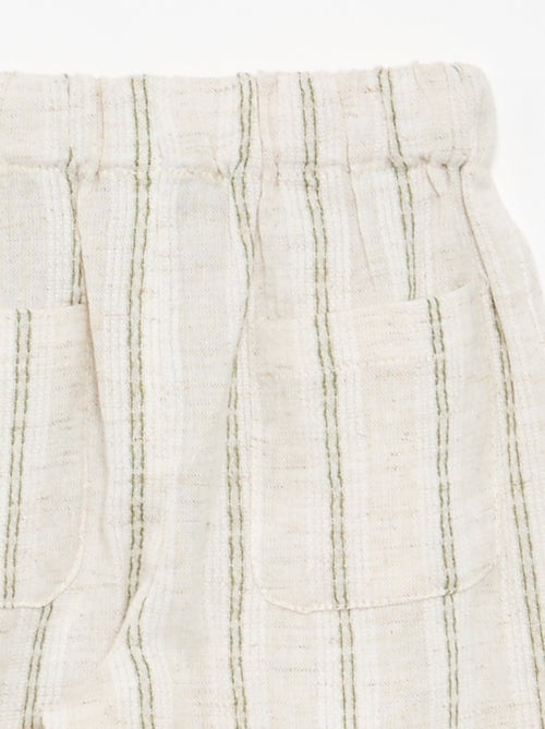 Pantalón ligero rayado - Kiabi