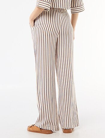 Pantalón liso ancho con 2 bolsillos