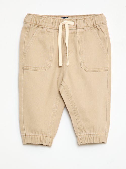 Pantalón liso corte relax fit - Kiabi