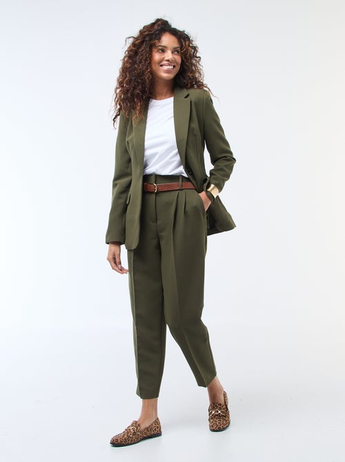 Pantalón liso corte zanahoria - Kiabi