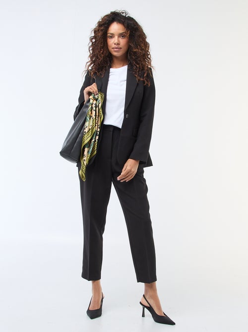 Pantalón liso corte zanahoria - Kiabi