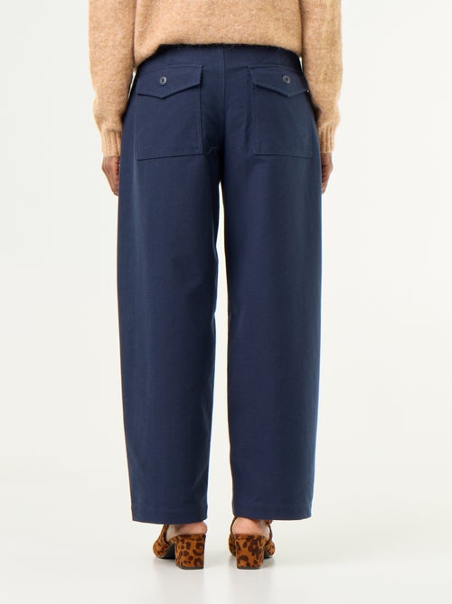 Pantalón liso de corte ancho - Kiabi