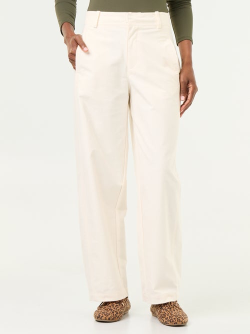 Pantalón liso de corte ancho - Kiabi Pantalón liso de corte ancho - Kiabi