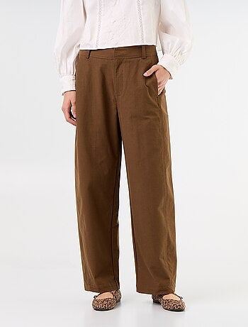 Pantalón liso de corte ancho