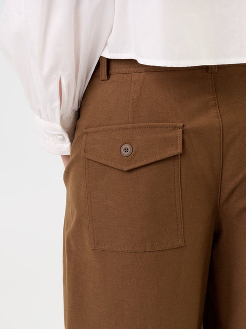 Pantalón liso de corte ancho - Kiabi