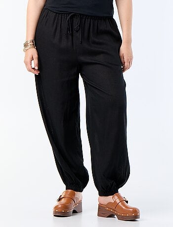 Pantalón liso de corte globo
