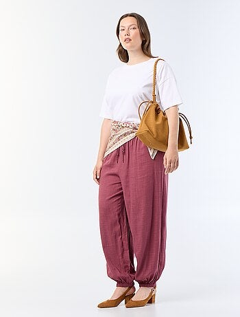 Pantalón liso de corte globo