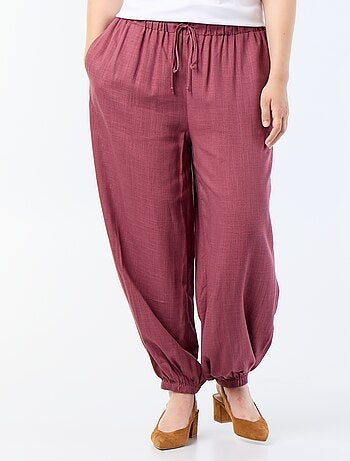 Pantalón liso de corte globo