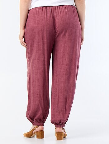 Pantalón liso de corte globo