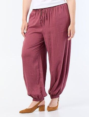 Pantalón liso de corte globo