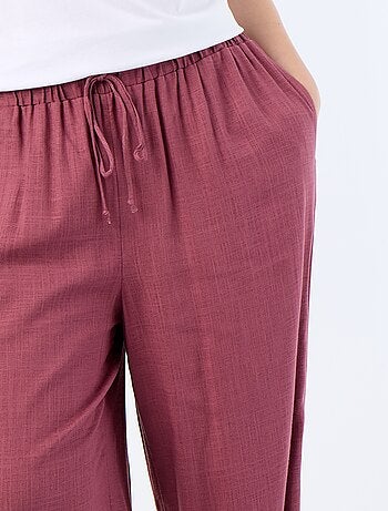 Pantalón liso de corte globo