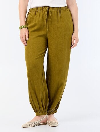 Pantalón liso de corte globo