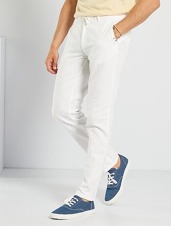 Pantalones de - blanco - Kiabi