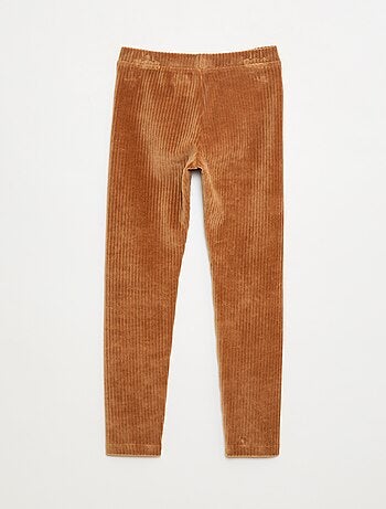 Pantalón liso de terciopelo grueso