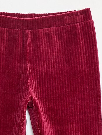 Pantalón liso de terciopelo grueso
