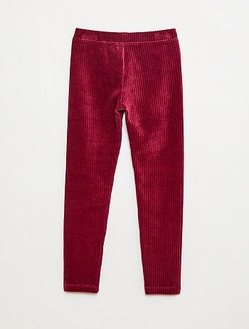 Pantalón liso de terciopelo grueso