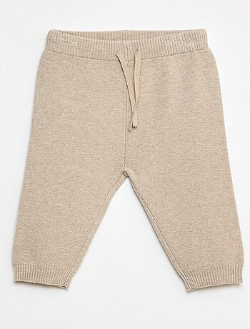 Pantalón liso de punto + calcetines - 2 piezas