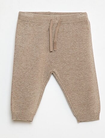 Pantalón liso de punto + calcetines - 2 piezas