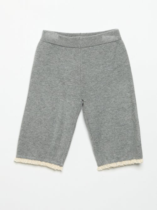Pantalón liso de punto - Kiabi