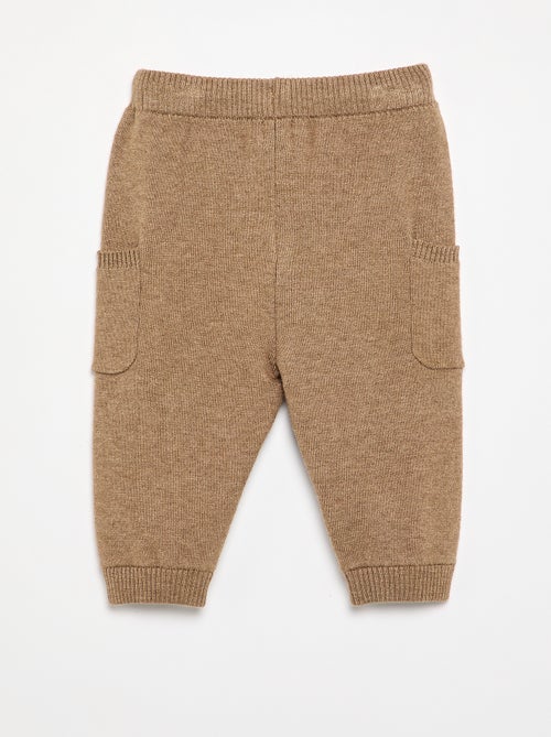 Pantalón liso de punto - Kiabi Pantalón liso de punto - Kiabi