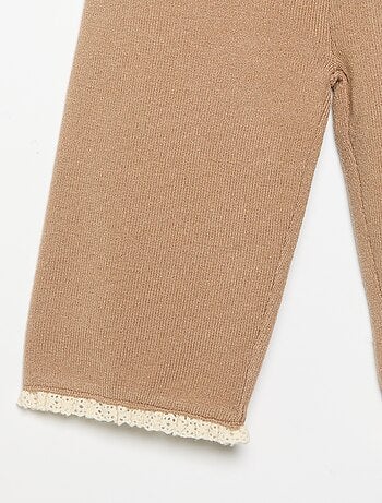 Pantalón liso de punto