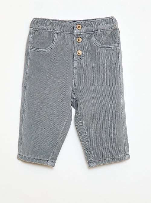 Pantalón liso de tejido suave corte relax fit - Kiabi