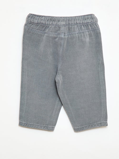Pantalón liso de tejido suave corte relax fit - Kiabi