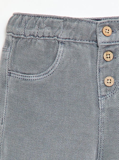 Pantalón liso de tejido suave corte relax fit - Kiabi