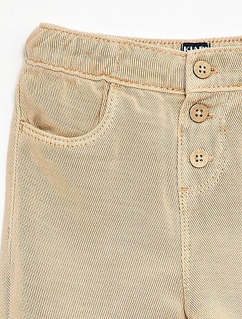 Pantalón liso de tejido suave corte relax fit