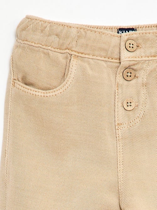 Pantalón liso de tejido suave corte relax fit - Kiabi