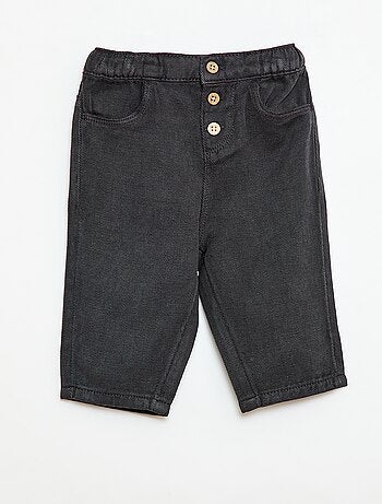 Pantalón liso de tejido suave corte relax fit