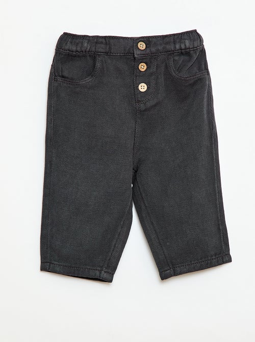 Pantalón liso de tejido suave corte relax fit - Kiabi