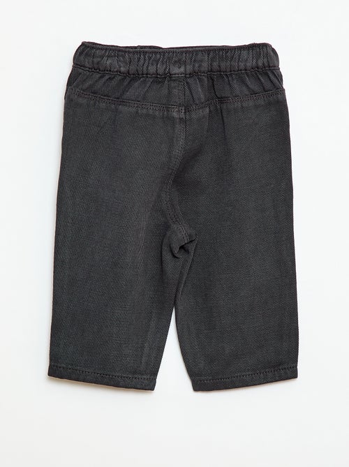 Pantalón liso de tejido suave corte relax fit - Kiabi