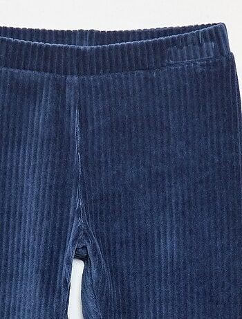 Pantalón liso de terciopelo grueso