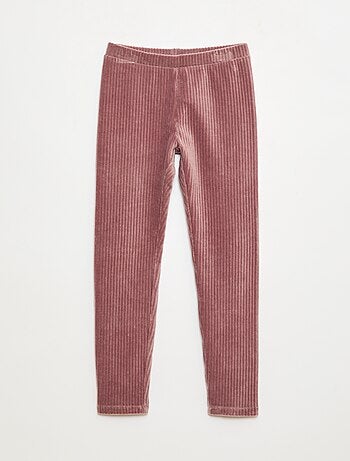Pantalón liso de terciopelo grueso