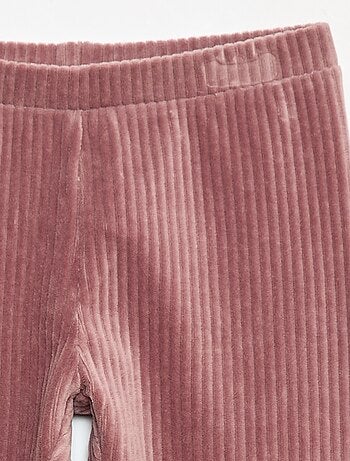 Pantalón liso de terciopelo grueso