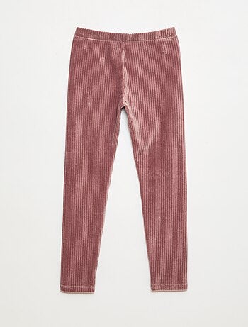 Pantalón liso de terciopelo grueso