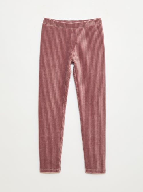 Pantalón liso de terciopelo grueso - Kiabi