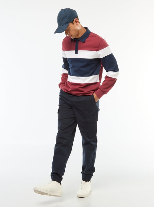 Pantalón liso multibolsillos con cintura elástica - Kiabi