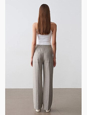 Pantalón lounge de popelina de pernera ancha dilvin