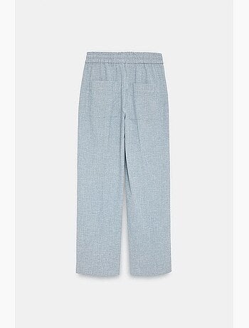 Pantalón lounge de popelina de pernera ancha dilvin