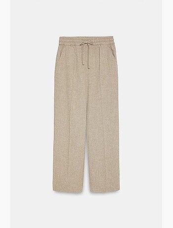 Pantalón lounge de popelina de pernera ancha dilvin