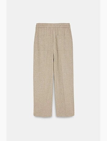 Pantalón lounge de popelina de pernera ancha dilvin