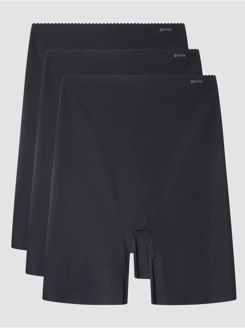 Pantalón moldeador envolvente sin costuras en tejido de microfibra Negro - Kiabi