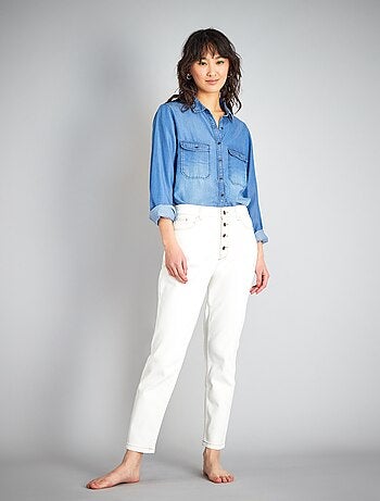 Pantalón mom con talle muy alto - L28