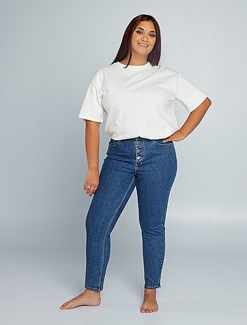 Pantalón mom con talle muy alto - L30