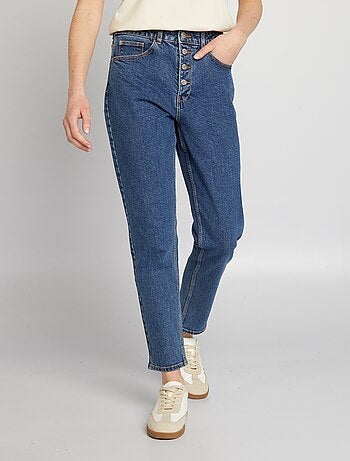 Pantalón mom con talle muy alto - L30
