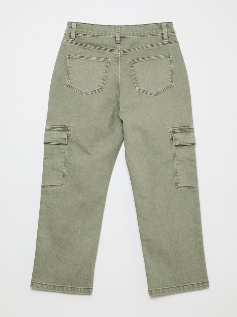 Pantalón multibolsillos - Corte + cómodo Verde - Kiabi